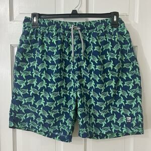 TOM & TEDDY Green Blue Sea Turtles Adult UPF 50+ Quick Dry Swim Shorts Sz XL‎